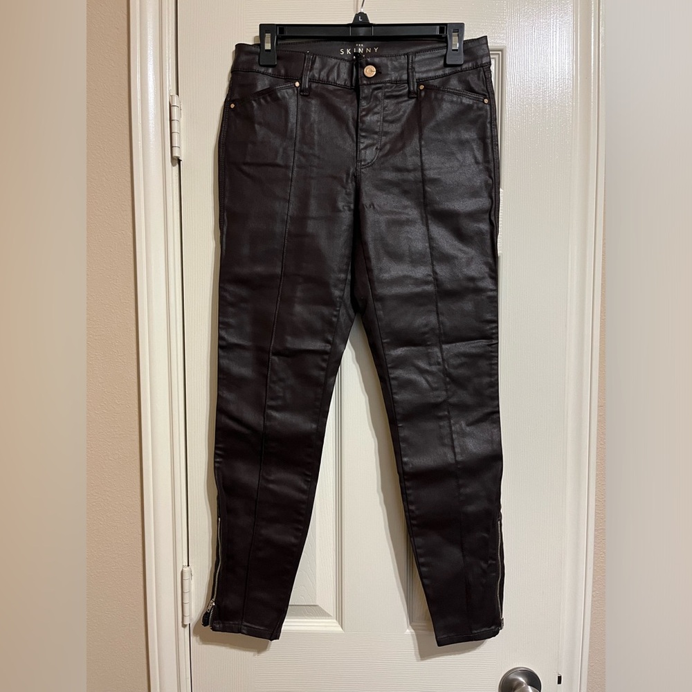 The Skinny Ankle Faux Leather Jeans